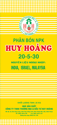  Phân bón NPK Huy Hoàng 20-5-30