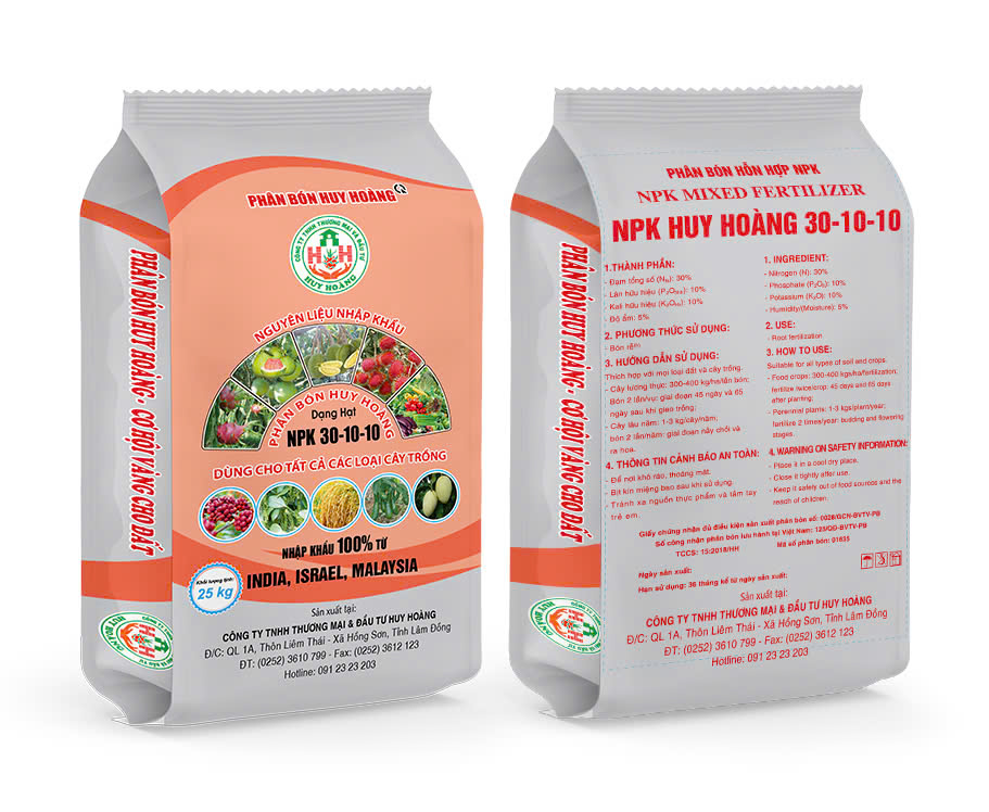 Phân bón NPK Huy Hoàng 30-10-10