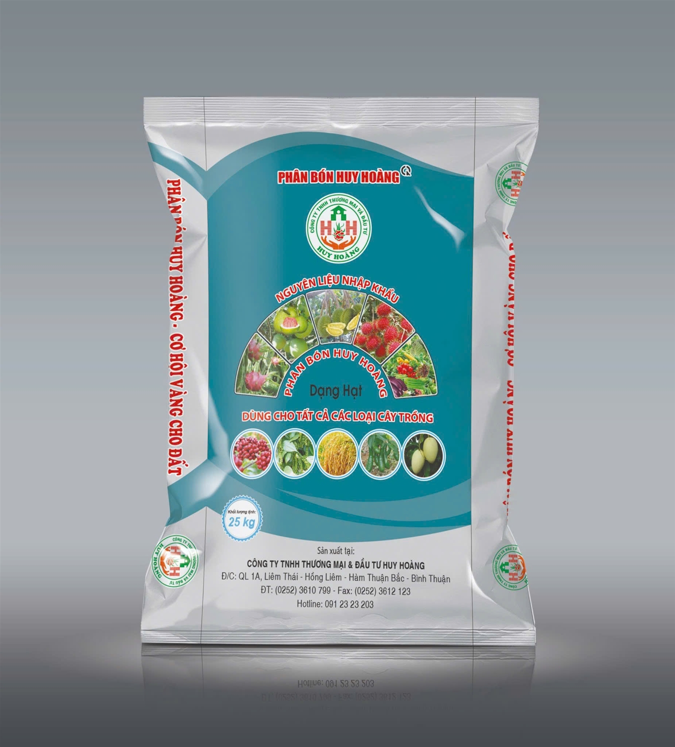 Phân bón hữu cơ sinh học Huy Hoàng 02 - hạt