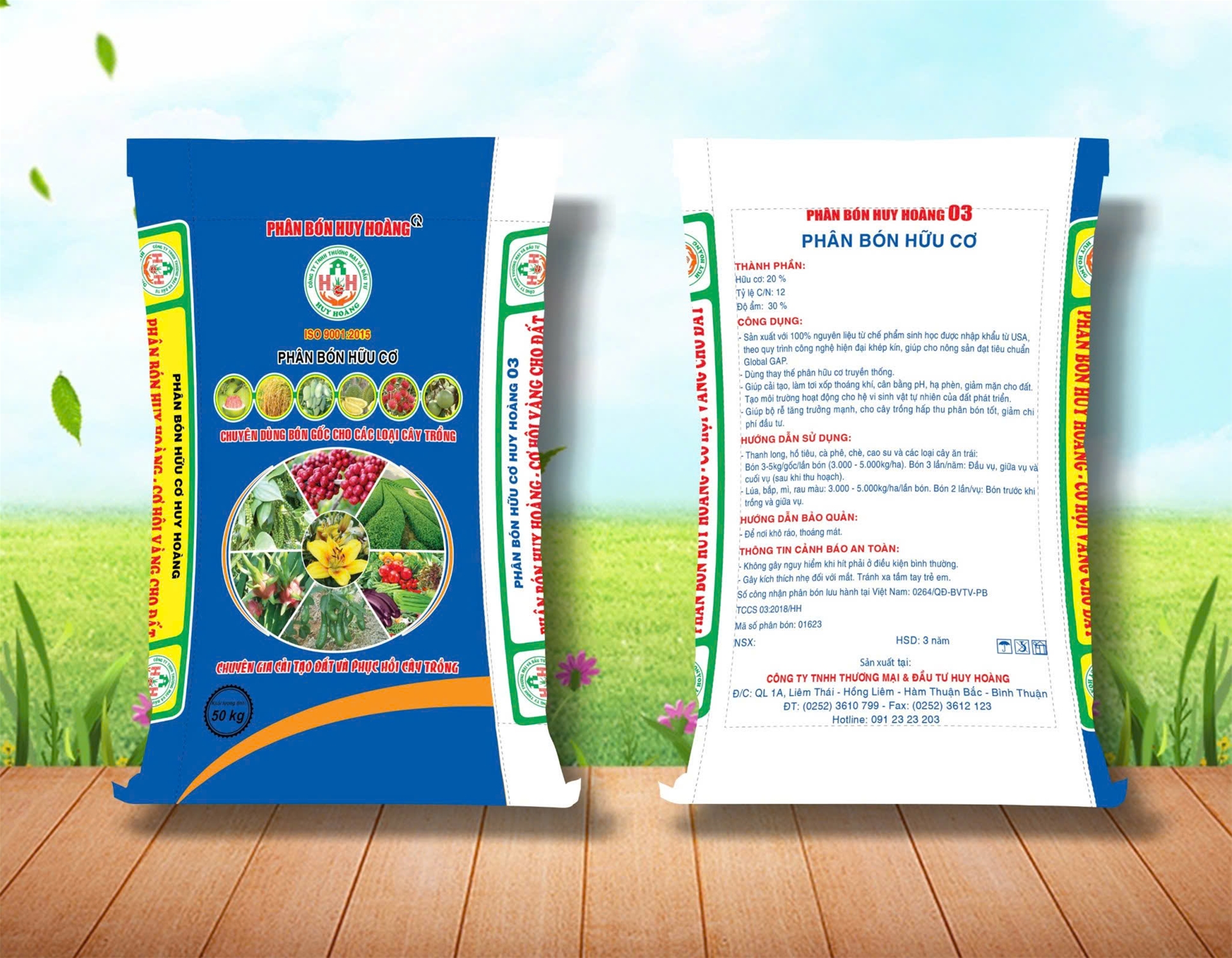 Phân bón hữu cơ Huy Hoàng 03 - bột