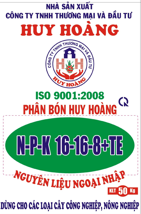 Phân bón Huy Hoàng N-P-K 16-16-8+TE